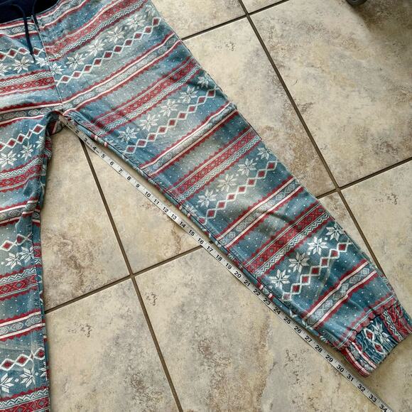 Parish Nation Men’s Jean Jogger Drawstring Fair Isle Pants size Large NWT - Picture 5 of 10